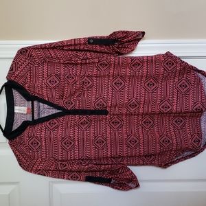 Black print top in size M